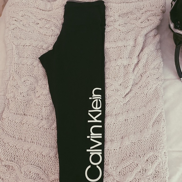 Calvin Klein black high waisted leggings. - Picture 1 of 3